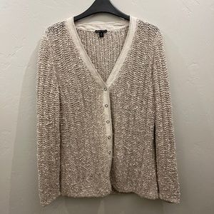 Lafayette 148 Loose Stitch Button-Front Cardigan